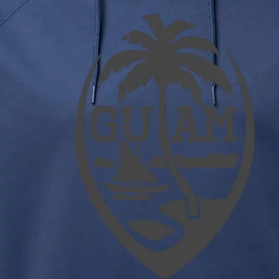 Guam Flag Seal | USA Guamanian Chamorro Gifts Hoodie Performance Fleece Hoodie