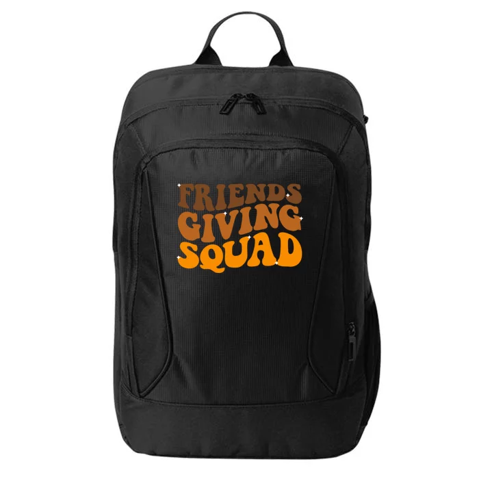 Groovy Friendsgiving Squad Funny Thanksgiving City Backpack