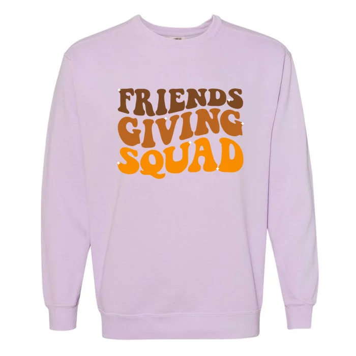 Groovy Friendsgiving Squad Funny Thanksgiving Garment-Dyed Sweatshirt