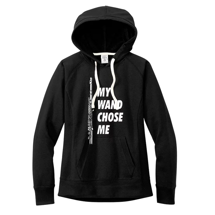 Gift Flute Section My Wand Chose Me Funny Marching Band Gear Women's Fleece Hoodie