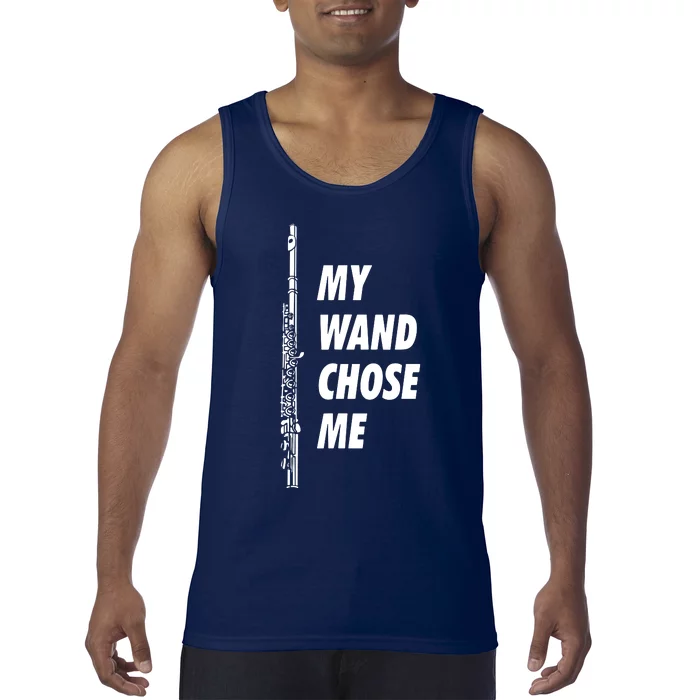 Gift Flute Section My Wand Chose Me Funny Marching Band Gear Tank Top