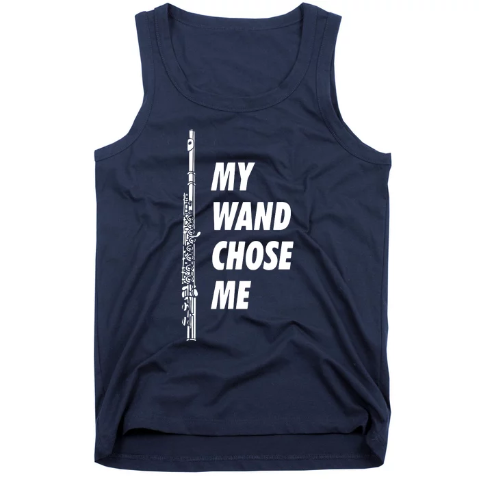 Gift Flute Section My Wand Chose Me Funny Marching Band Gear Tank Top