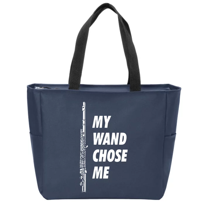 Gift Flute Section My Wand Chose Me Funny Marching Band Gear Zip Tote Bag