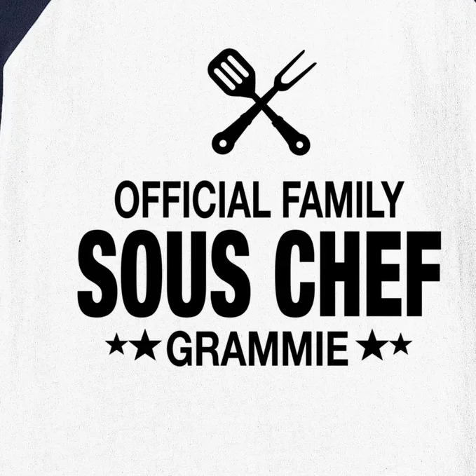 Grammie Family Sous Chef Funny Cooking Grammie Gift Baseball Sleeve Shirt