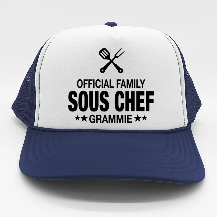 Grammie Family Sous Chef Funny Cooking Grammie Gift Trucker Hat