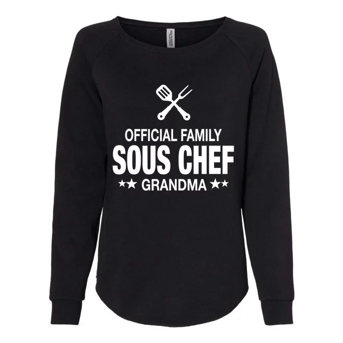 Grandma Family Sous Chef Funny Cooking Grandma Meaningful Gift Womens California Wash Sweatshirt