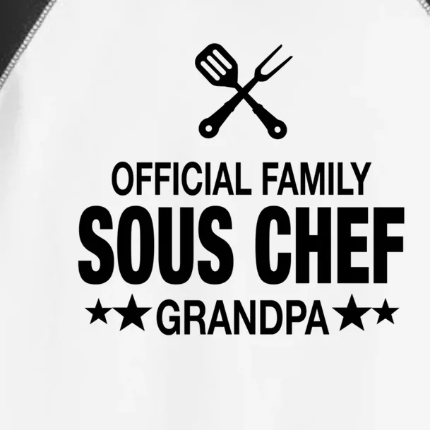 Grandpa Family Sous Chef Funny Cooking Grandpa Great Gift Toddler Fine Jersey T-Shirt