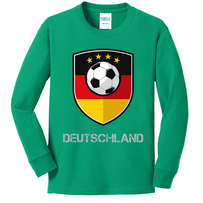 Germany Football Soccer Team Deutschland National Kids Long Sleeve Shirt