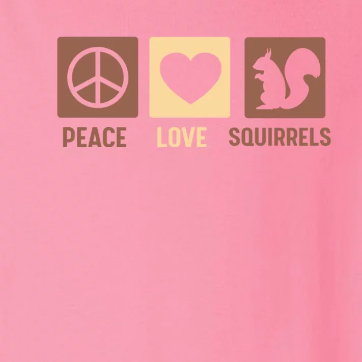 Gift For Squirrel Lovers Cute Gift Peace Love Squirrels Gift Toddler Long Sleeve Shirt