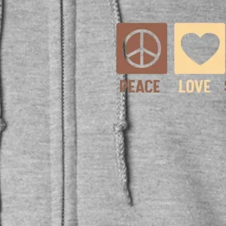 Gift For Squirrel Lovers Cute Gift Peace Love Squirrels Gift Full Zip Hoodie