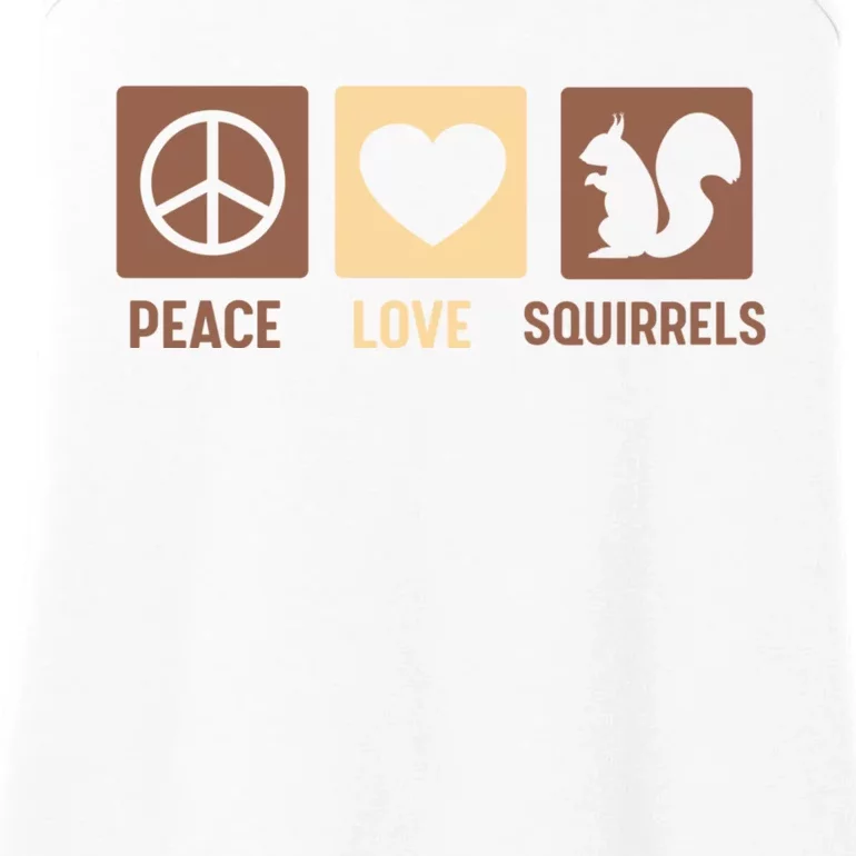 Gift For Squirrel Lovers Cute Gift Peace Love Squirrels Gift Ladies Essential Tank