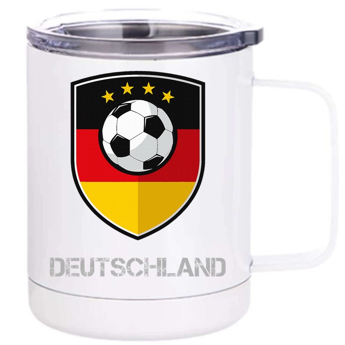 Germany Football Soccer Team Deutschland Front & Back 12oz Stainless Steel Tumbler Cup