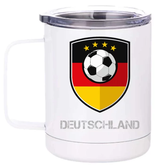 Germany Football Soccer Team Deutschland Front & Back 12oz Stainless Steel Tumbler Cup