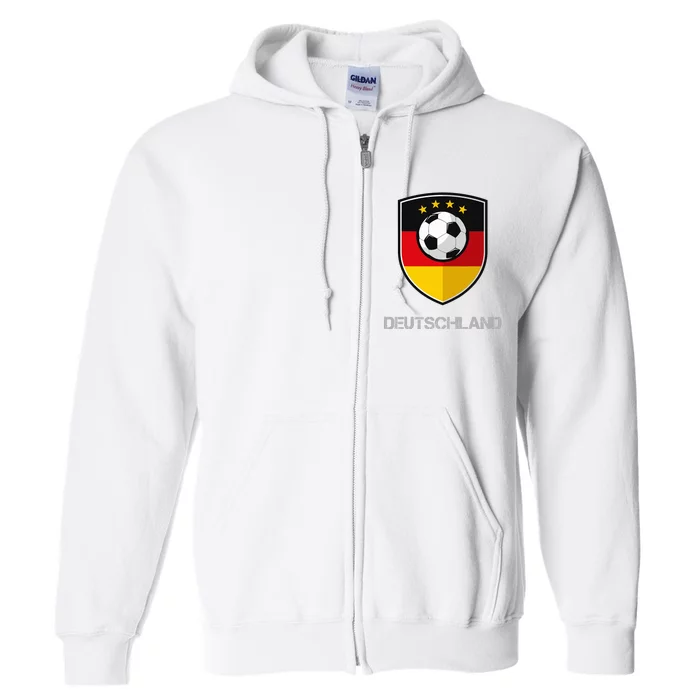 Germany Football Soccer Team Deutschland Full Zip Hoodie