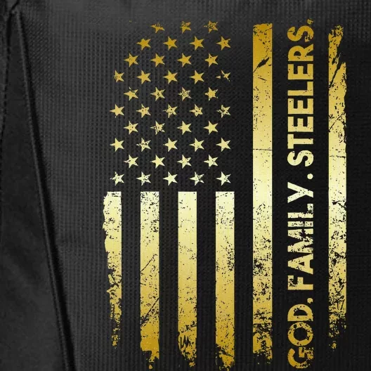 God Family Steelers Pro Us Flag FatherS Day Dad City Backpack