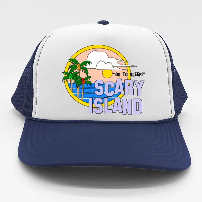 Greetings From Scary Island The Peach Fuzz Trucker Hat