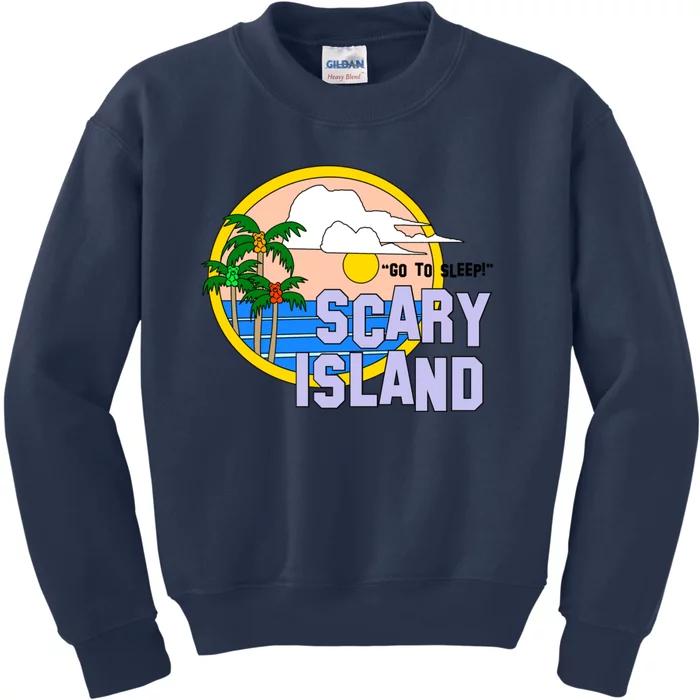 Greetings From Scary Island The Peach Fuzz Kids Sweatshirt