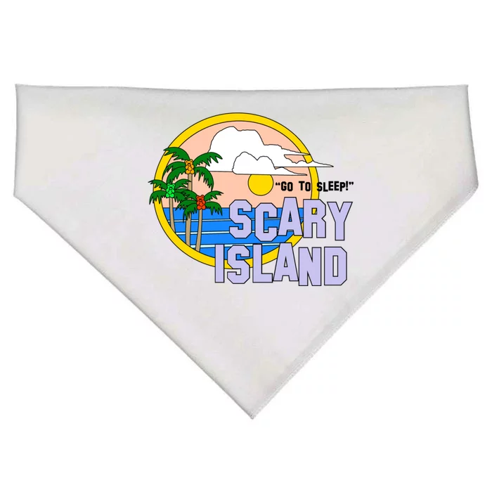 Greetings From Scary Island The Peach Fuzz USA-Made Doggie Bandana