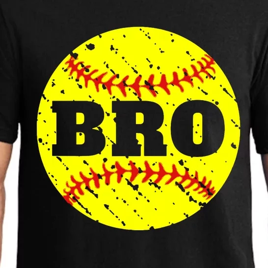 Girl Fastpitch Softball Brother Funny Pajama Set