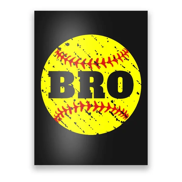 Girl Fastpitch Softball Brother Funny Poster