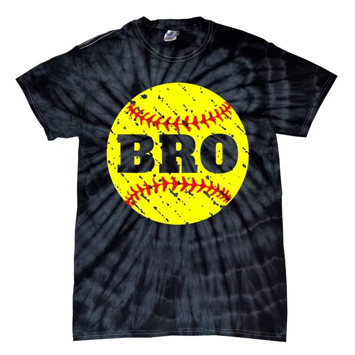 Girl Fastpitch Softball Brother Funny Tie-Dye T-Shirt