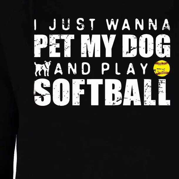 Girl Fastpitch Softball Funny Dog Womens Funnel Neck Pullover Hood