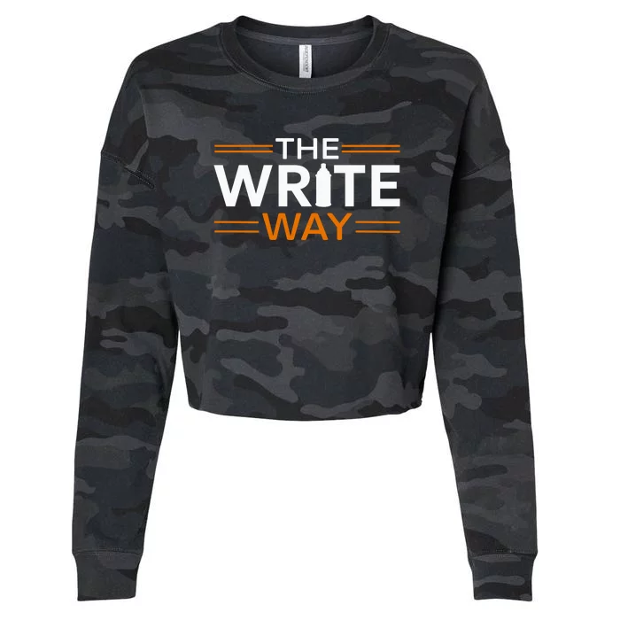 Graffiti Fun: The Write Way Cropped Pullover Crew