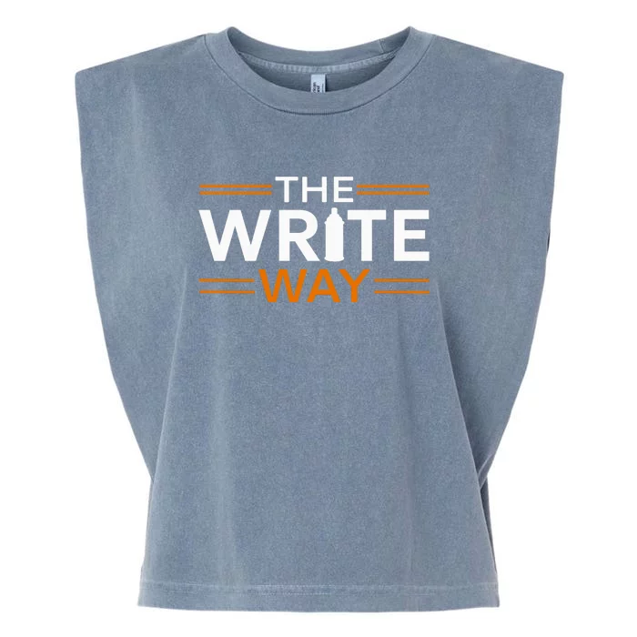 Graffiti Fun: The Write Way Garment-Dyed Women's Muscle Tee