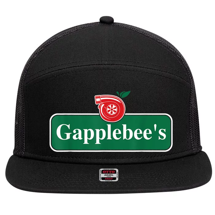 Gapplebee Funny Turbo Race Car Enthusiast Racing 7 Panel Mesh Trucker Snapback Hat