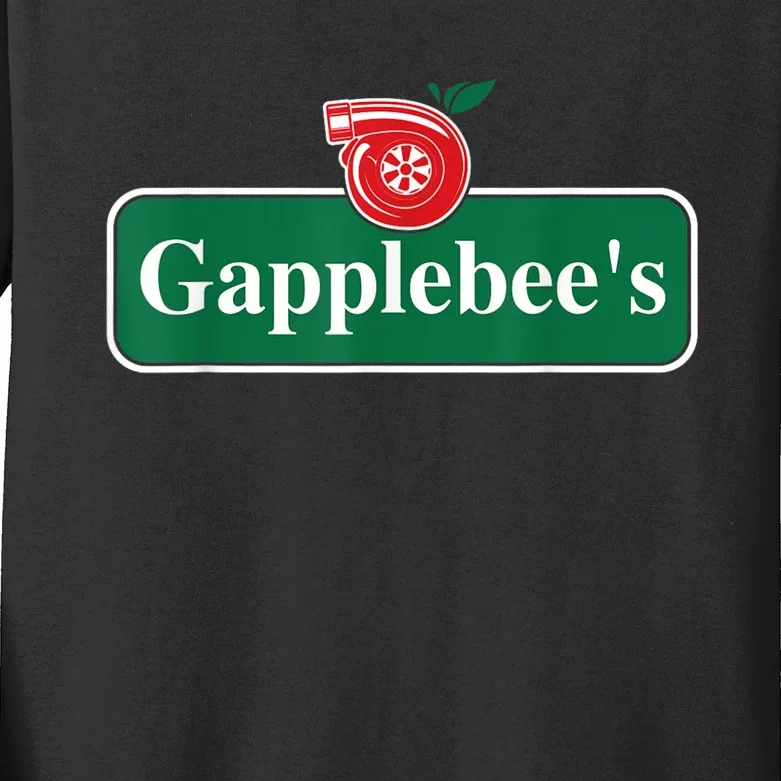 Gapplebee Funny Turbo Race Car Enthusiast Racing Kids Long Sleeve Shirt