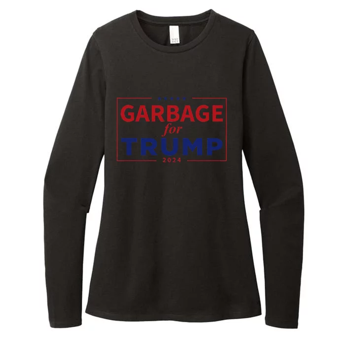 Garbage For Trump Proud Maga Garbage Trump Supporter Womens CVC Long Sleeve Shirt