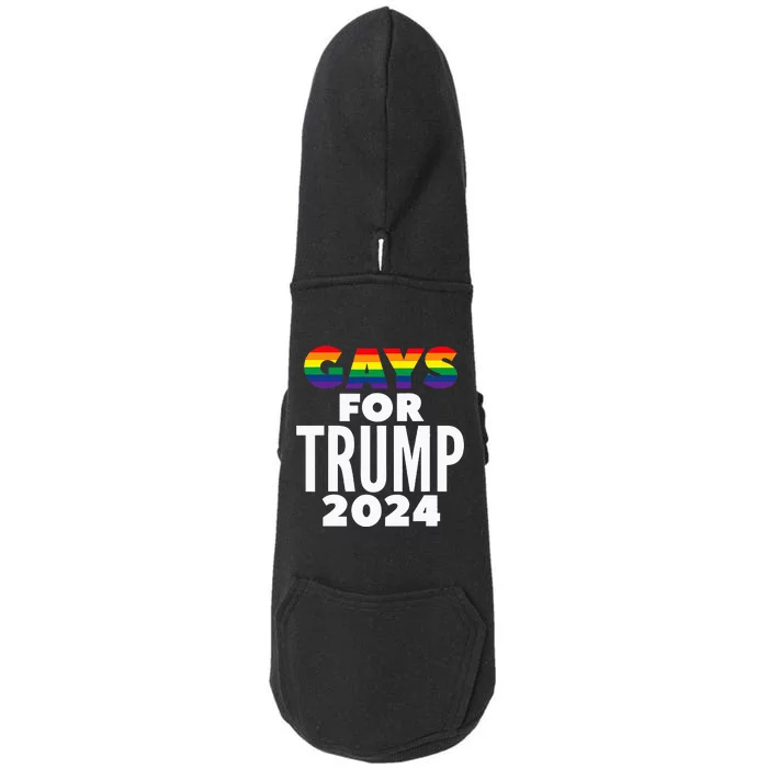 Gays For Trump 2024 Election Vote Doggie 3-End Fleece Hoodie