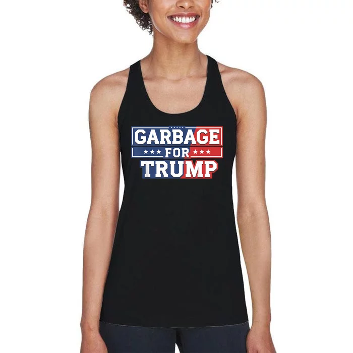 Garbage For Trump 2024 Make American Great Again Women's Racerback Tank