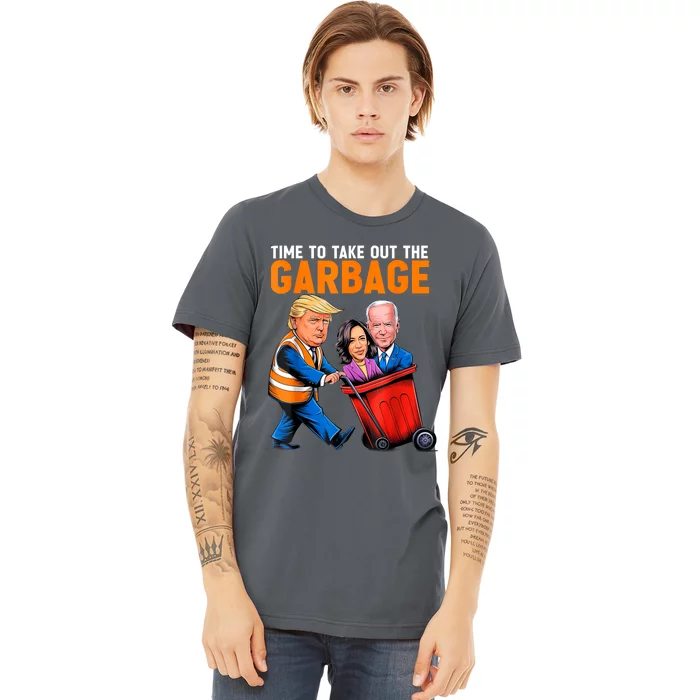 Garbage For Trump 2024 Funny Time To Take Out Garbage Biden Premium T-Shirt