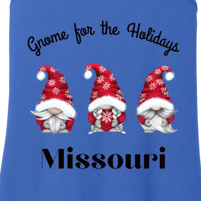 Gnome For The Holidays Missouri Merry Christmas Gnomes Gift Ladies Essential Tank