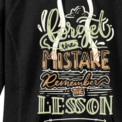 Groovy Forget The Mistake Remember The Lesson Retro Women's Fleece Hoodie