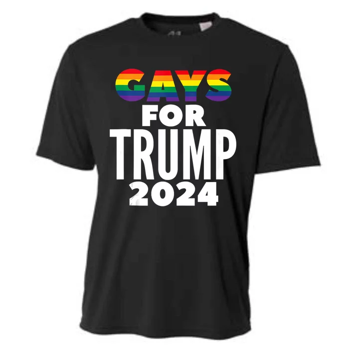 Gays For Trump 2024 Election Vote Cooling Performance Crew T-Shirt