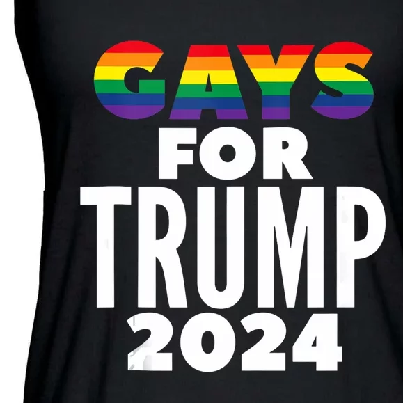 Gays For Trump 2024 Election Vote Ladies Essential Flowy Tank