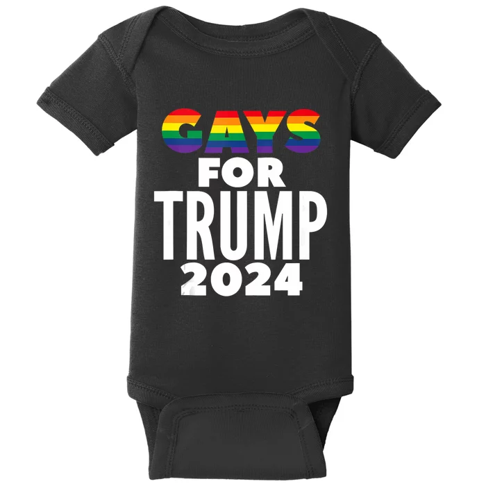 Gays For Trump 2024 Election Vote Baby Bodysuit