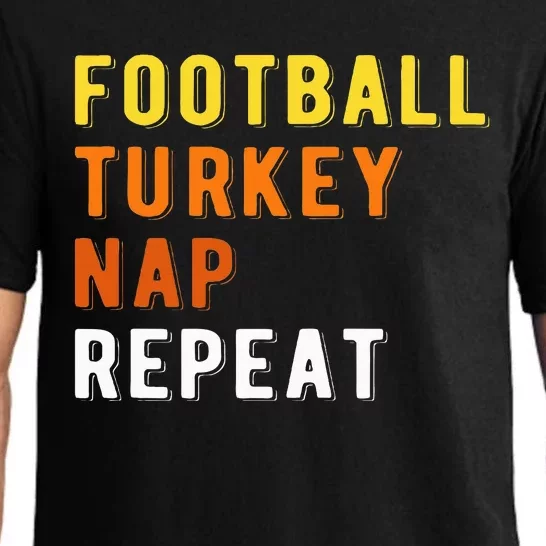 Gaming Football Turkey Nap Repeat Pumpkin  Thanksgiving Pajama Set