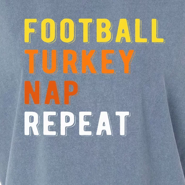 Gaming Football Turkey Nap Repeat Pumpkin  Thanksgiving Garment-Dyed Women's Muscle Tee