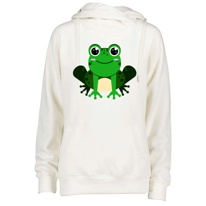 Green Frog True Toad Amphibian Froggy Lover Tadpole Gift Womens Funnel Neck Pullover Hood