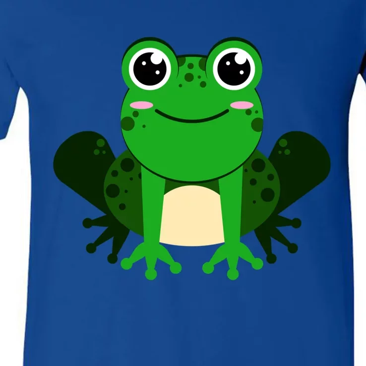 Green Frog True Toad Amphibian Froggy Lover Tadpole Gift V-Neck T-Shirt