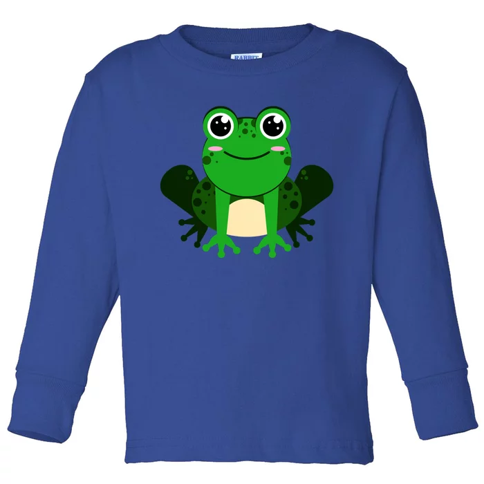 Green Frog True Toad Amphibian Froggy Lover Tadpole Gift Toddler Long Sleeve Shirt