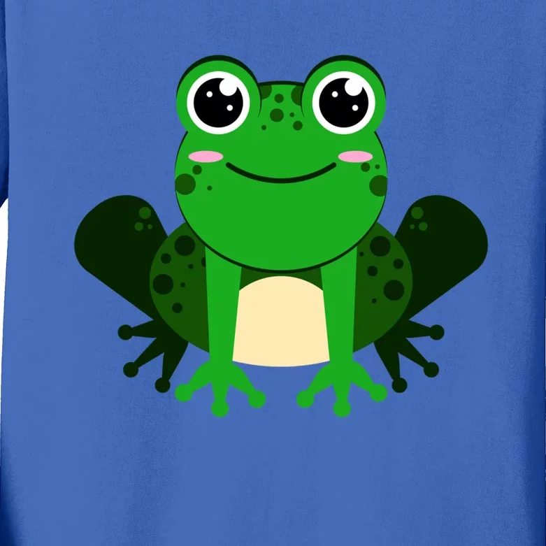 Green Frog True Toad Amphibian Froggy Lover Tadpole Gift Kids Long Sleeve Shirt