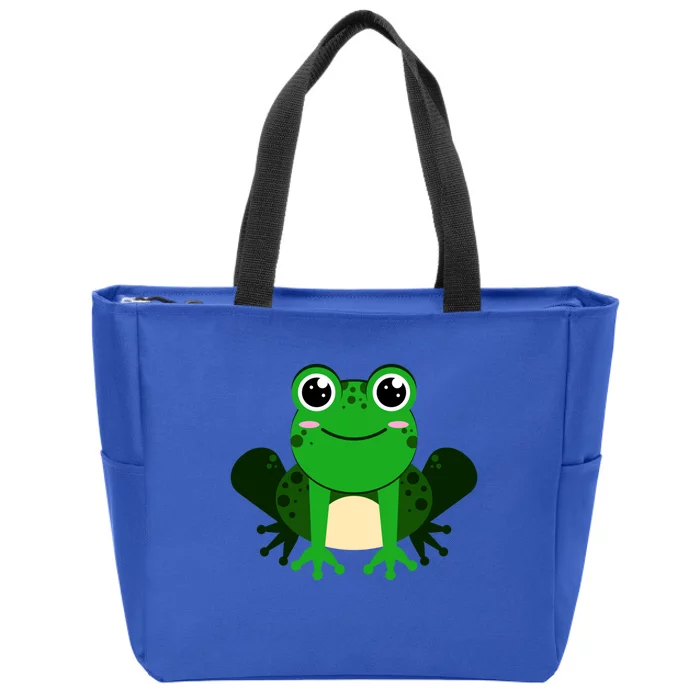 Green Frog True Toad Amphibian Froggy Lover Tadpole Gift Zip Tote Bag