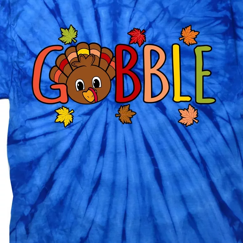 Gobble Funny Turkey Thanksgiving Family Graphic Gift Tie-Dye T-Shirt