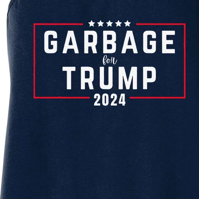 Garbage For Trump 2024 Gift Women's Racerback Tank