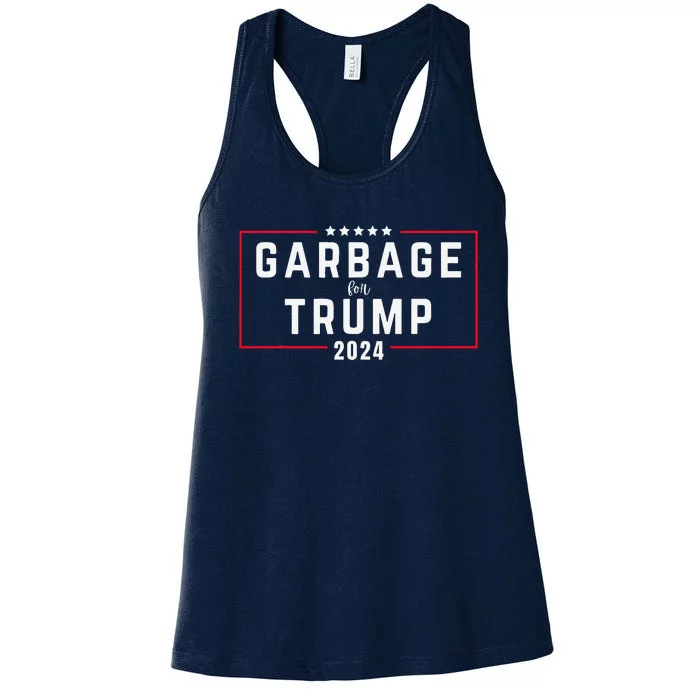 Garbage For Trump 2024 Gift Women's Racerback Tank