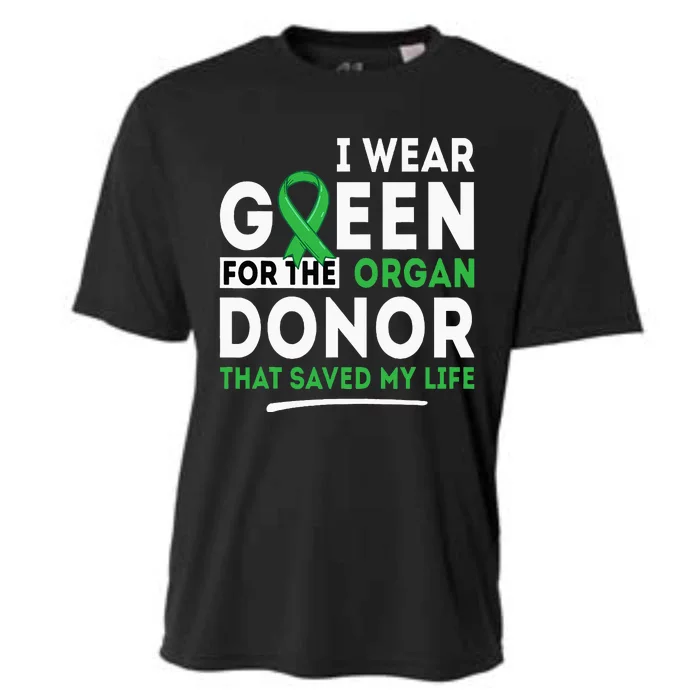 Green For The Organ Donor Transplant Kidney Liver Surgery Cooling Performance Crew T-Shirt